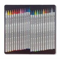 Creioane colorate acuarela, fara lemn, Koh-I-Noor Progresso Aquarell, 24 culori