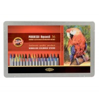 Creioane colorate acuarela, fara lemn, Koh-I-Noor Progresso Aquarell, 36 culori