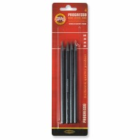 Set 4 creioane fara lemn Koh-I-Noor Progresso HB, 2B, 4B, 6B