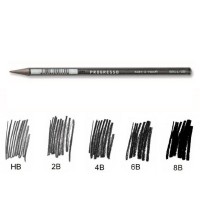 Set 6 creioane fara lemn Koh-I-Noor Progresso HB, 2B, 4B, 6B, 8B, Aquarell