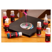 Set 20 culori acrilice 60ml + accesorii Daco Pour and Paint