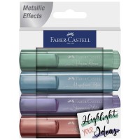 Textmarker Faber-Castell Metalizat set 4 culori