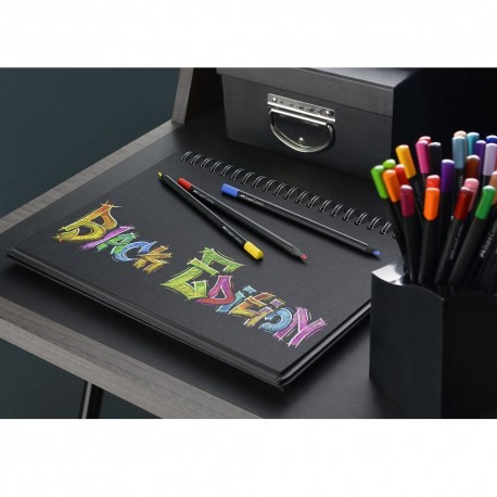 Creioane colorate Faber-Castell 24 culori Black Edition