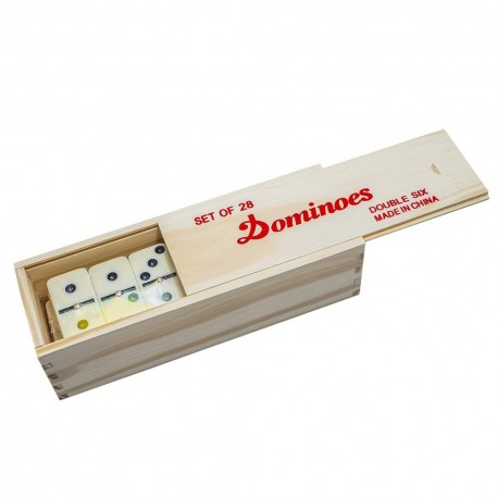 Domino in cutie din lemn