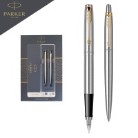 Set cadou stilou si pix Parker Jotter Royal Stainless Steel Gold