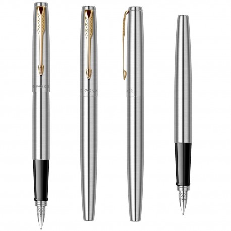 Set cadou stilou si pix Parker Jotter Royal Stainless Steel Gold