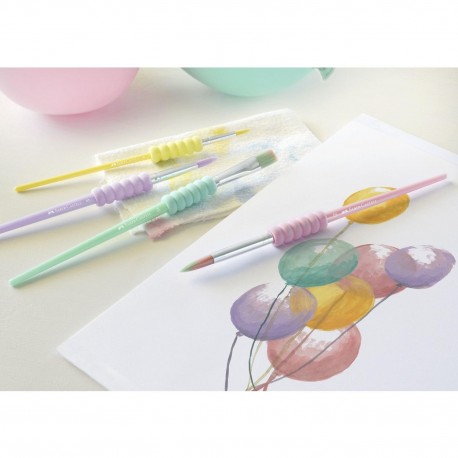Set 4 pensule Faber-Castell Soft Touch Pastel