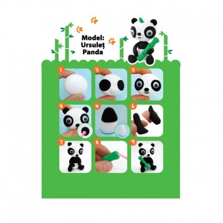 Set creativ plastilina Amos iClay Panda