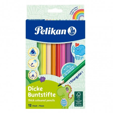 Creioane color Pelikan 12 culori groase