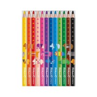 Creioane color Pelikan 12 culori groase Combino