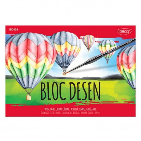 Bloc desen Daco A4, 15 file, 250g/mp