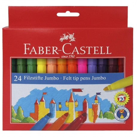 Carioca set 24 culori Jumbo Faber-Castell