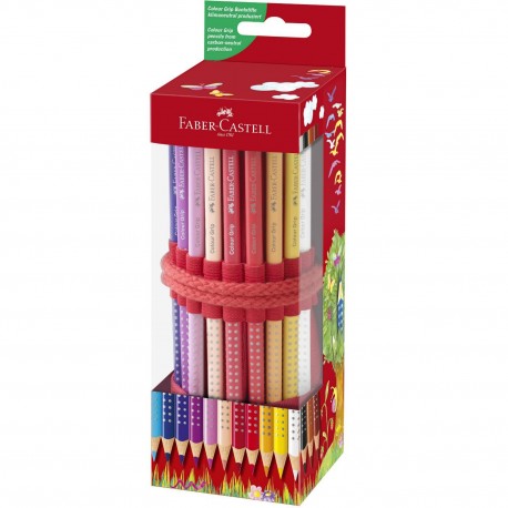 Creioane colorate acuarela Faber-Castell Grip Rollup 18 culori + ascutitoare