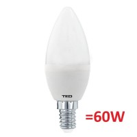 Bec LED E14 lumanare, 7W, 530 lumeni, 2700K/6400K, TED Electric