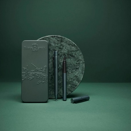 Set cadou stilou+pix Faber-Castell Grip 2011 verde inchis