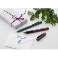 Set cadou stilou+convertor+cerneala Faber-Castell Grip 2011 Berry