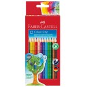 Creioane colorate acuarela Faber-Castell Grip 12 culori