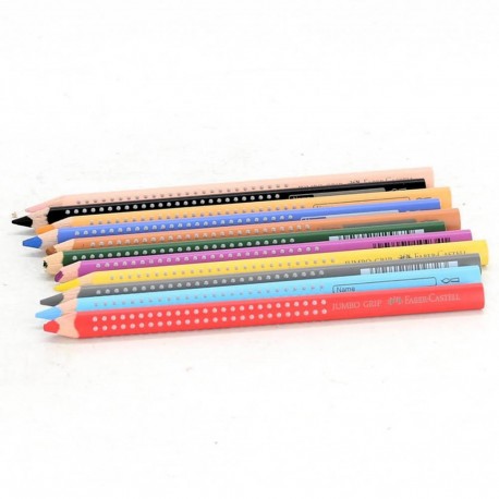 Creioane colorate Faber-Castell Grip Jumbo set 12 culori