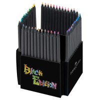 Creioane colorate Faber-Castell 50 culori Black Edition