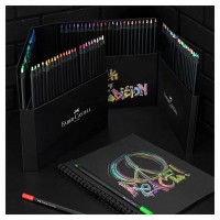 Creioane colorate Faber-Castell 100 culori Black Edition
