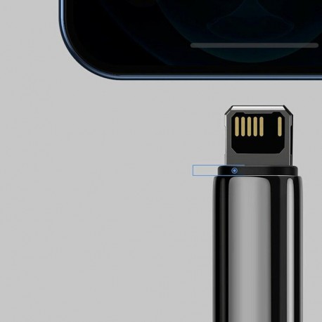 Cablu de date Lightning iPhone 2,4 A, 1m, Baseus Tungsten Gold