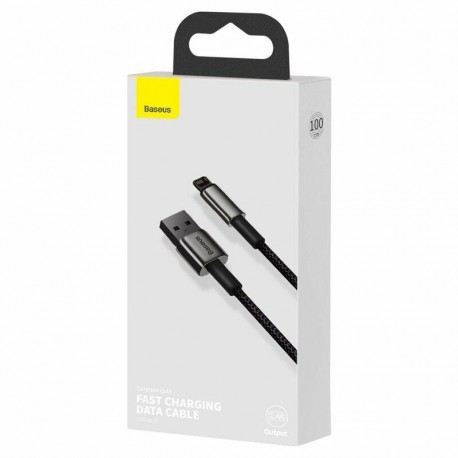 Cablu de date Lightning iPhone 2,4 A, 1m, Baseus Cafule Metal