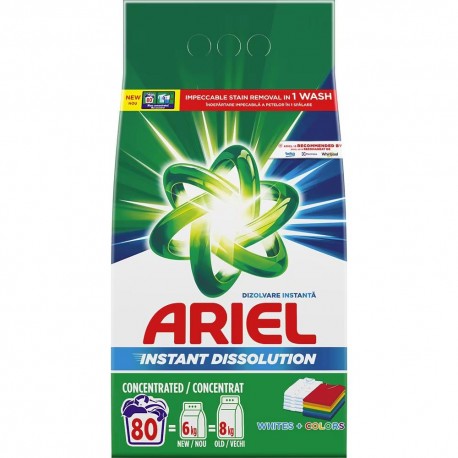 Detergent rufe Ariel concentrat, 6Kg 80 spalari
