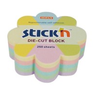 Notes adeziv cub color - floare, 67x65 culori, Stick'n7 mm, 250 file