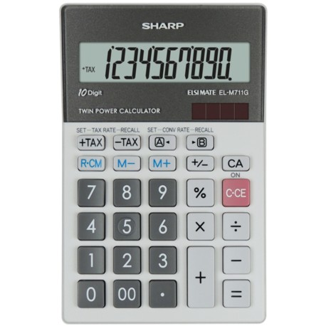 Calculator de birou 10 digits Sharp ELM711GGY, convertor valutar