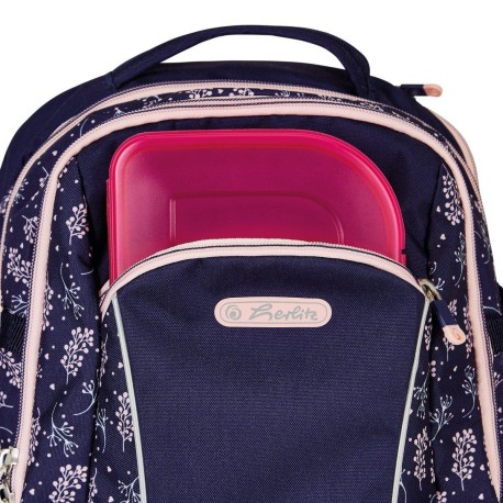 Rucsac Herlitz Ultimate Blossom, 3 compartimente, 11-15 ani