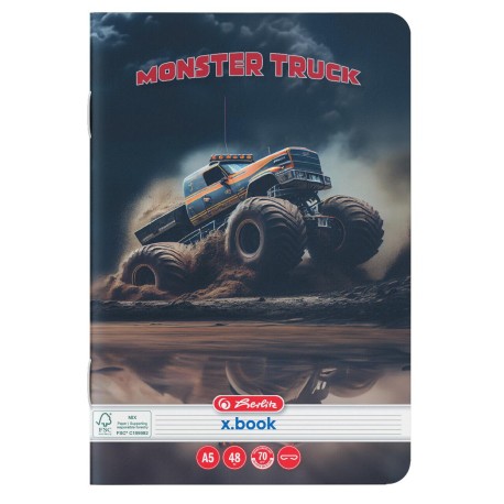 Caiet A5, 48 file, Herlitz Monster Truck, FSC