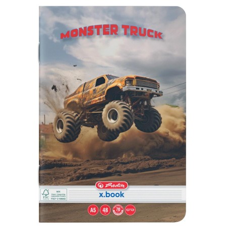 Caiet A5, 48 file, Herlitz Monster Truck, FSC