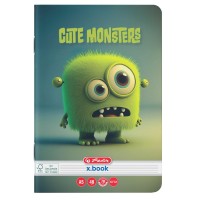 Caiet A5, 48 file, Herlitz Cute Monsters, FSC