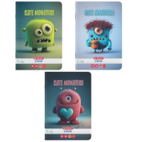 Caiet A5, 48 file, Herlitz Cute Monsters, FSC