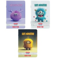 Caiet A5, 48 file, Herlitz Cute Monsters, FSC