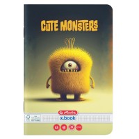 Caiet A5, 48 file, Herlitz Cute Monsters, FSC