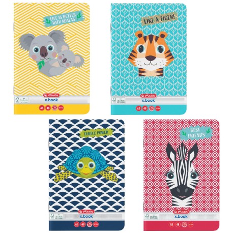 Caiet A5, 48 file, Herlitz Cute Animals, FSC