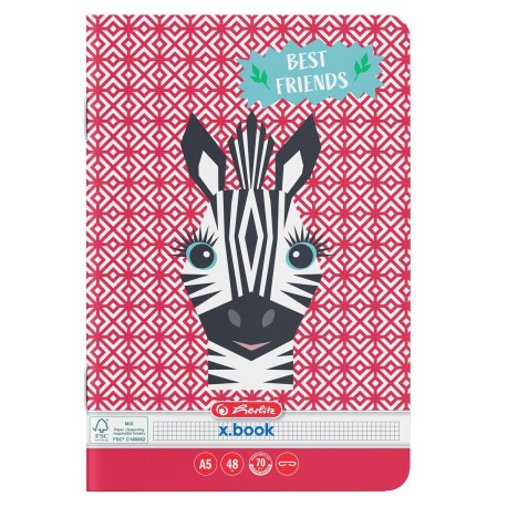 Caiet A5, 48 file, Herlitz Cute Animals, FSC