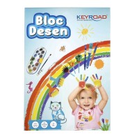 Bloc desen A4 Keyroad, 16 file, 170g/mp