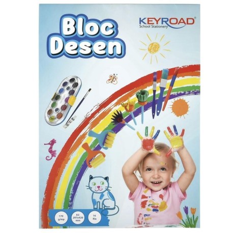 Bloc desen A3 Keyroad , 16 file, 170g/mp