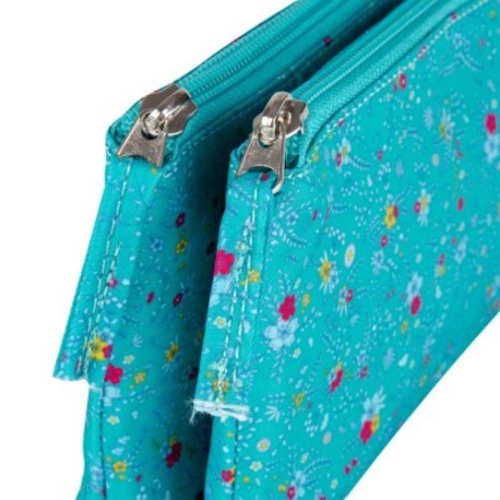 Penar tip etui cu 2 compartimente Oxford Floral