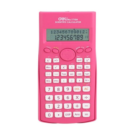 Calculator stiintific 240 functii Deli 1710 albastru/roz