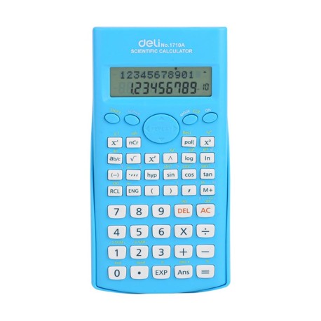 Calculator stiintific 240 functii Deli 1710 albastru/roz