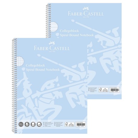 Caiet A4 80 file, cu spirala, Faber-Castell, hartie 90g/mp