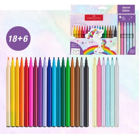 Carioca set 18+6 culori Faber-Castell Unicorn