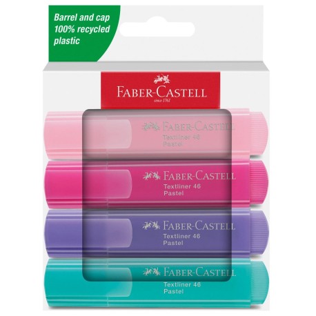 Textmarker Faber-Castell Pastel set 4, cutie carton