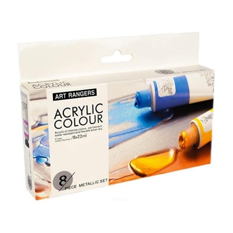 Culori acrilice metalizate set 8 buc., 22 ml, Magi-Wap Art Rangers