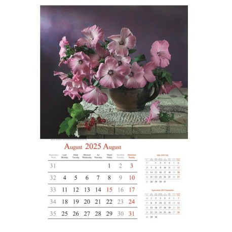 Calendar 2025 cu imagini, 31x48cm - Buchete