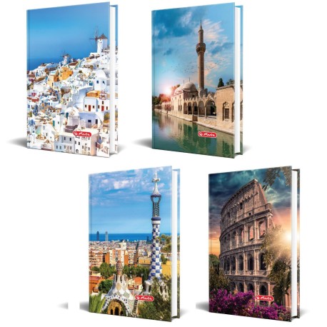 Agenda Herlitz Design A5 nedatata, motive City Break, 352 pagini, limba romana