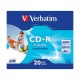 CD-R Verbatim 700MB/52x, carcasa, printabil